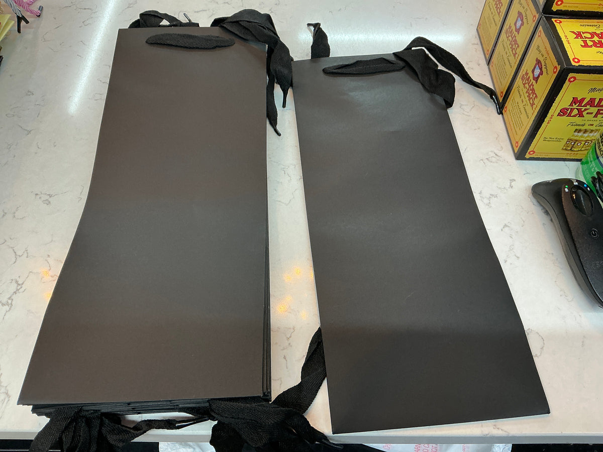 2 bottle black gift bag