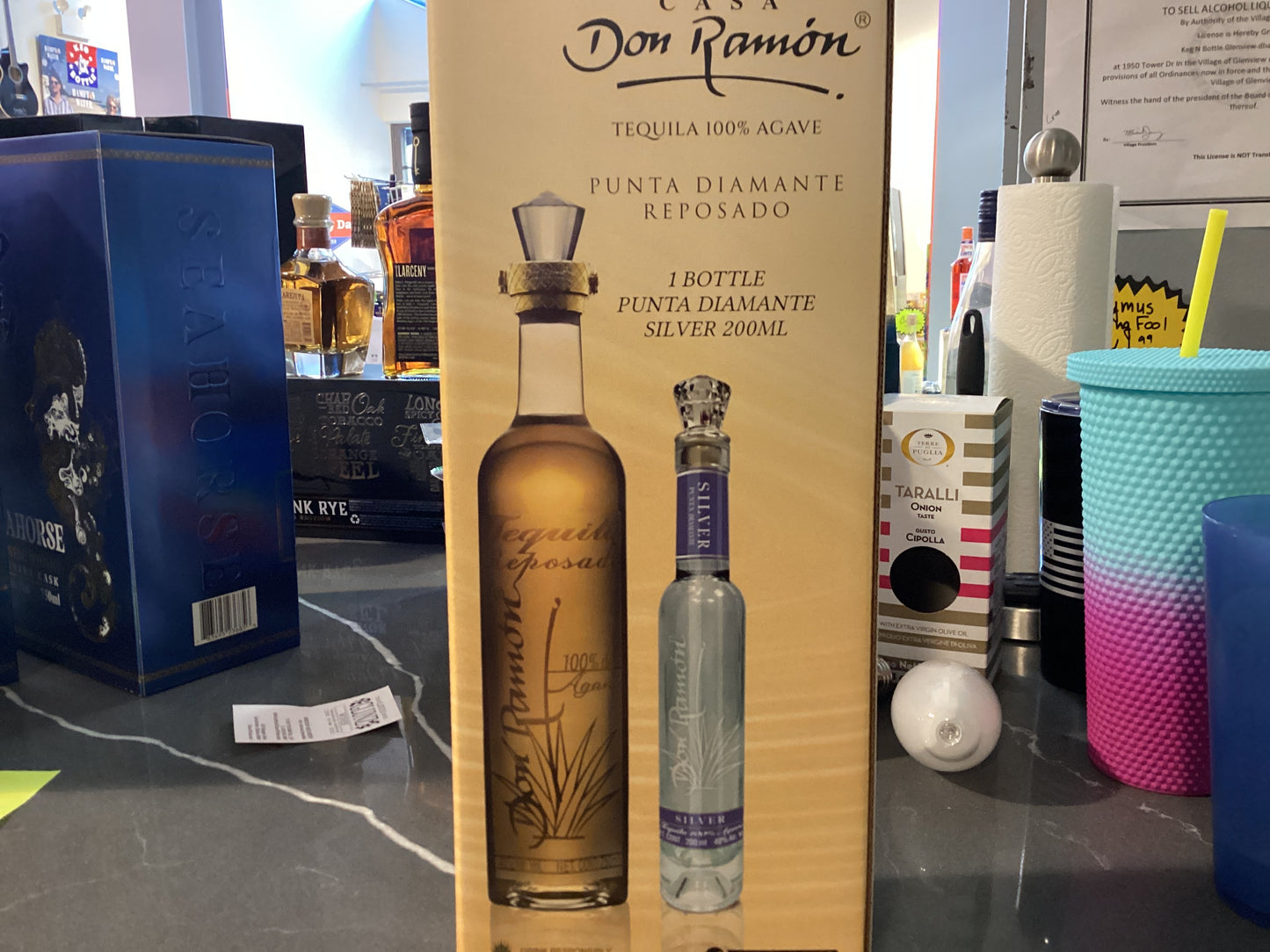 Don Ramon Reposado 750mL and Silver 200mL Set