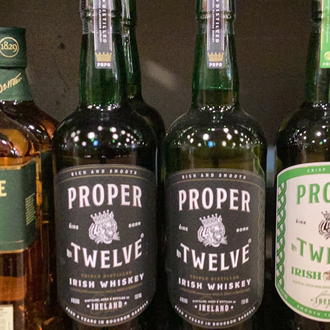 Proper Twelve Irish Whiskey triple distilled (750mL)