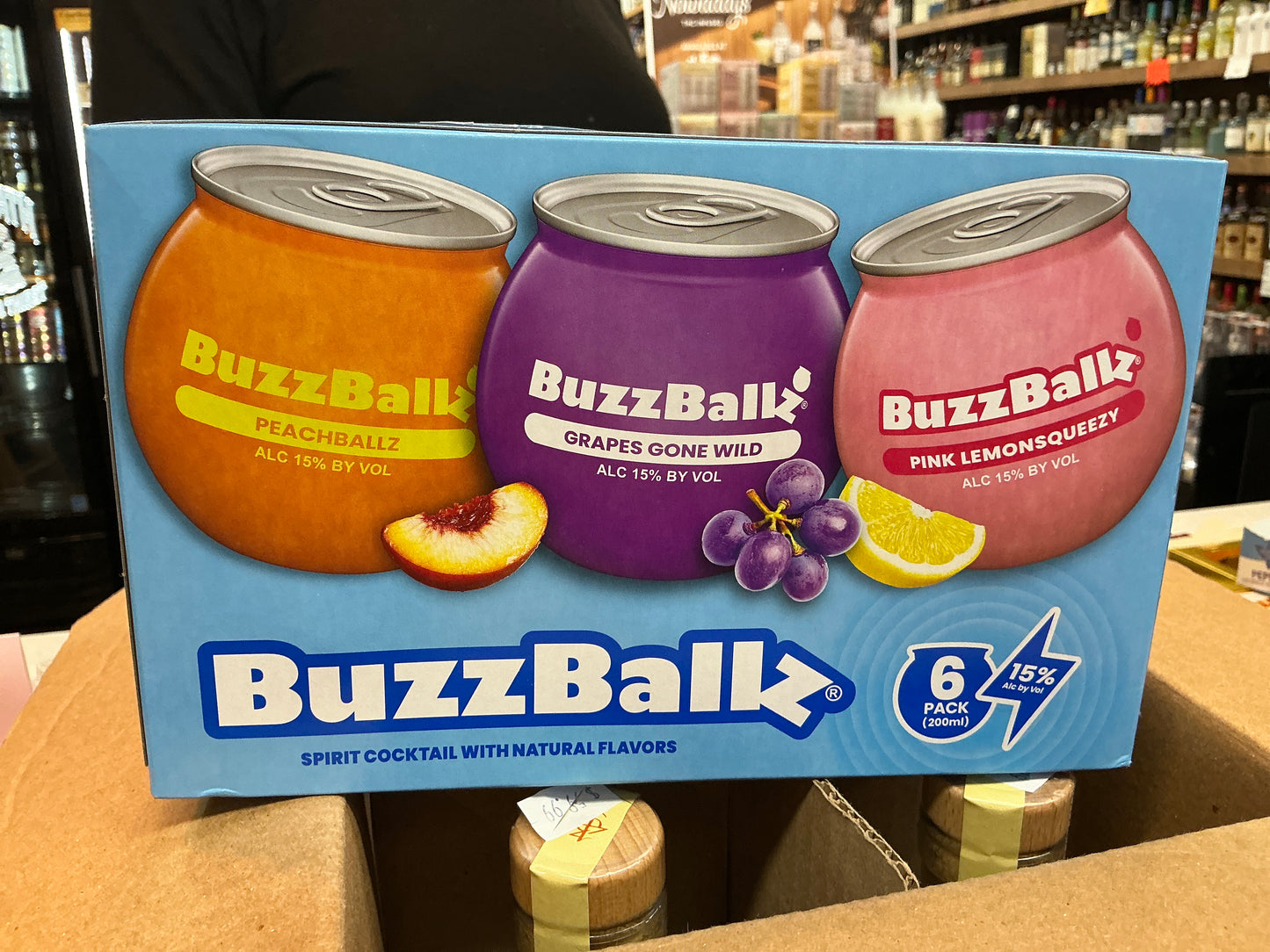 Buzzballz 6pk (peach,grape,pink lemonade)