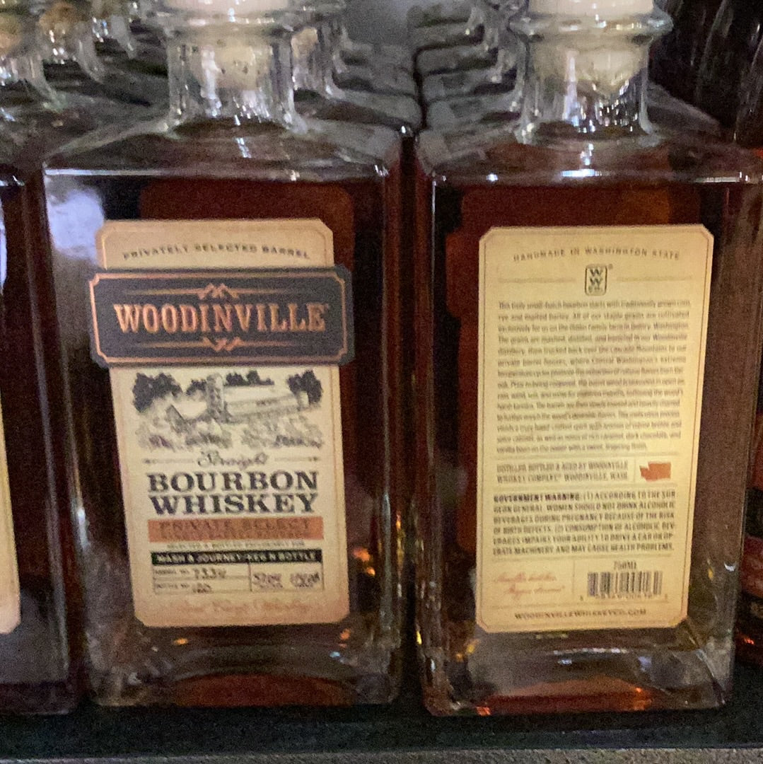 Woodinville Straight Bourbon Whiskey KnB Barrel Pick 750mL