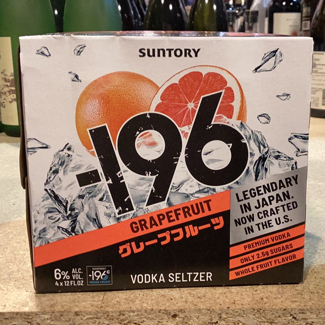 Suntory -196 Grapefruit Vodka Cocktail (4pk)