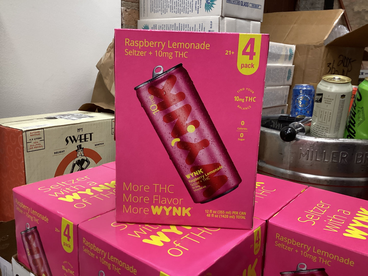 Wynk Raspberry Lemonade THC Seltzer 10 MG (4pk)