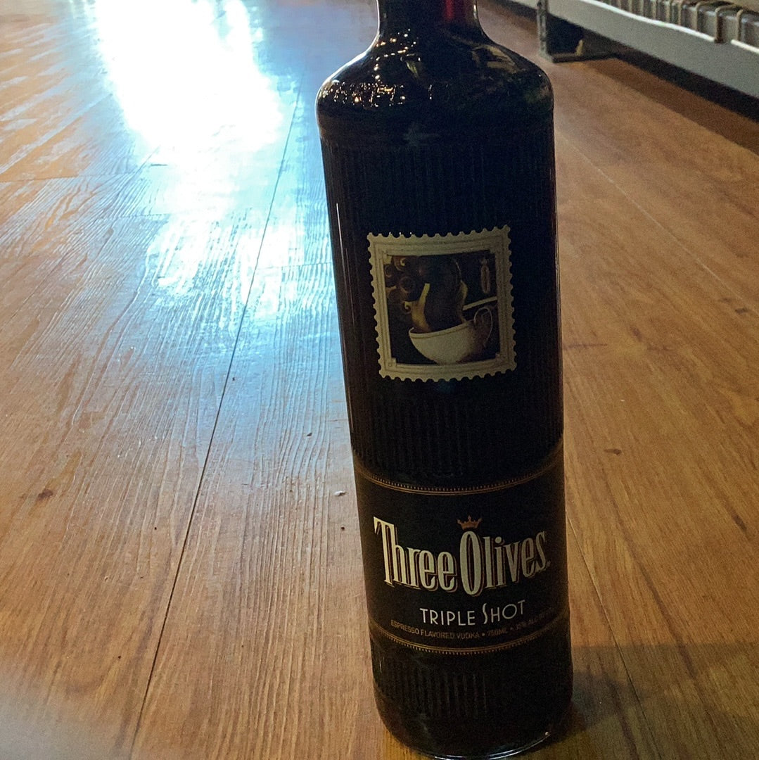 Three Olives triple shot vodka 750mL