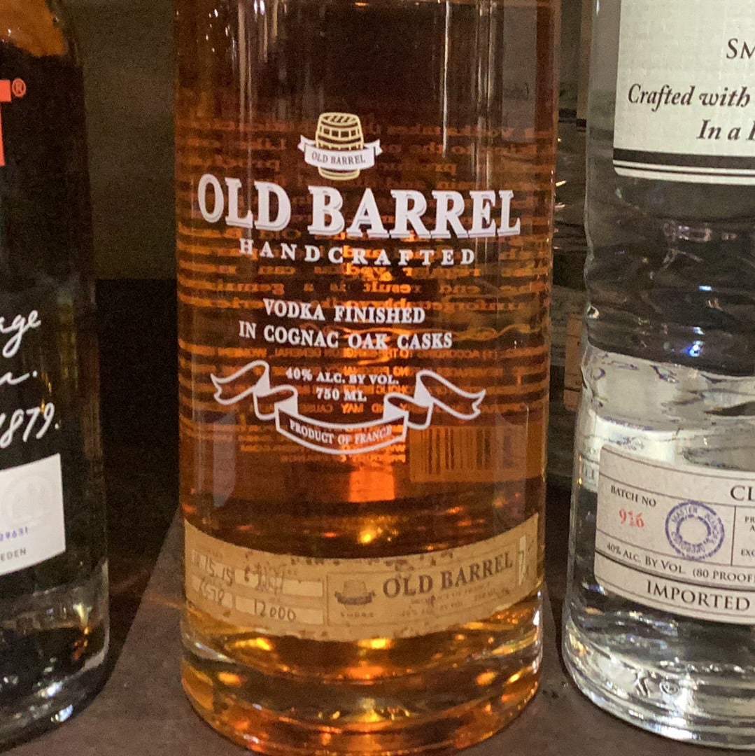 Old Barrel Vodka finished in cognac oak casks 750mL