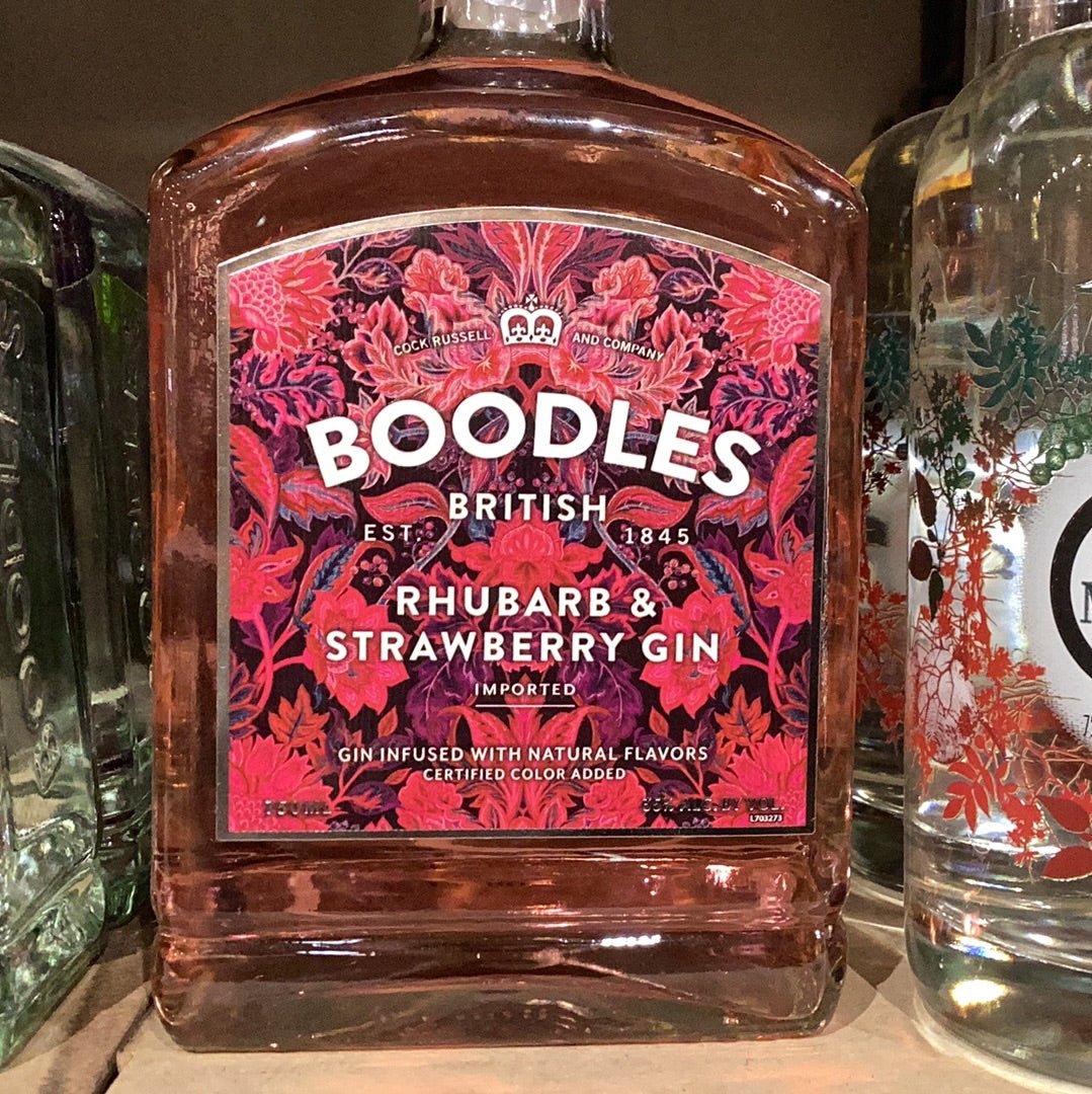 Boodles rhubarb & strawberry gin 750mL