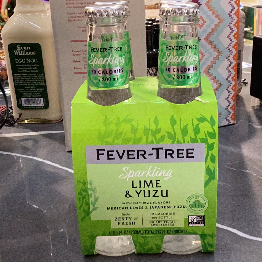 Fever tree sparkling lime & yuzu 4pk