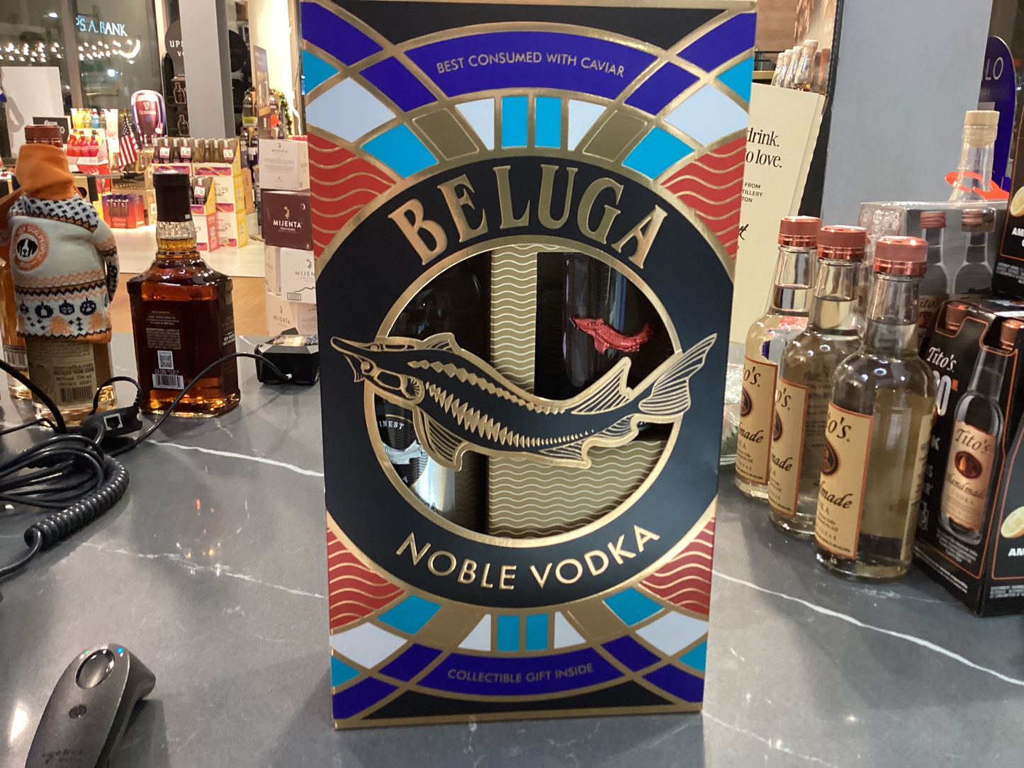 Beluga Noble Vodka gift set 750mL