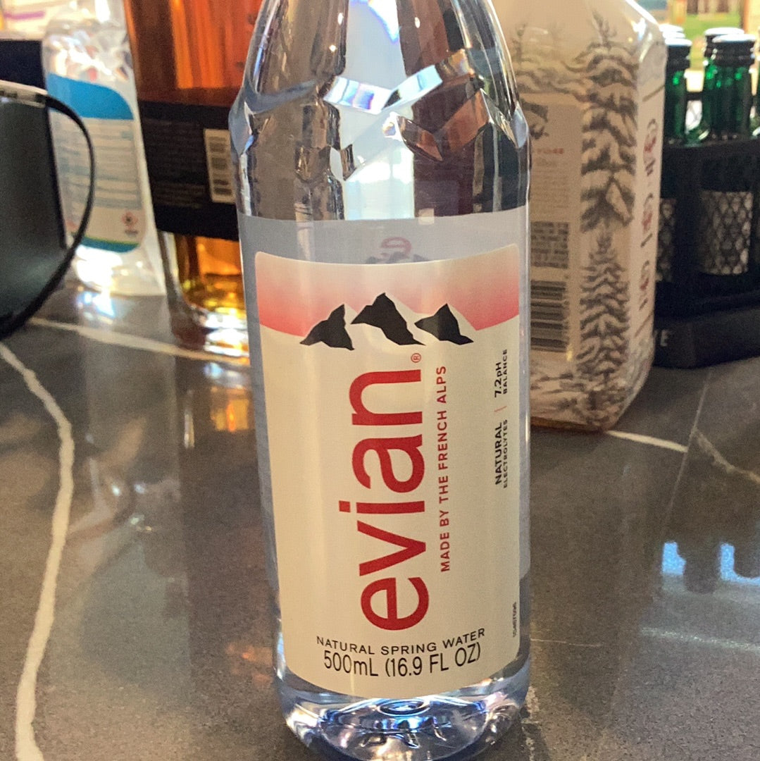 Evian water bottle 16.9fl oz