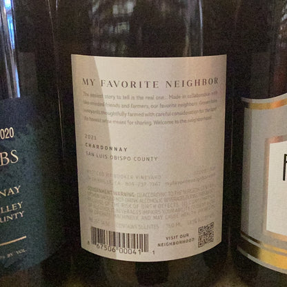 My Favorite Neighbor 2021 Chardonnay 750mL