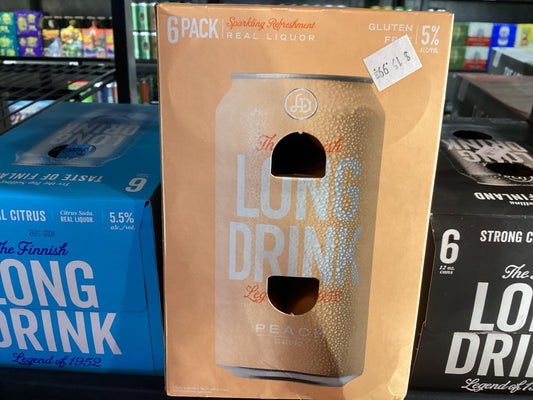 Long Drink Peach Cocktail 6 pk
