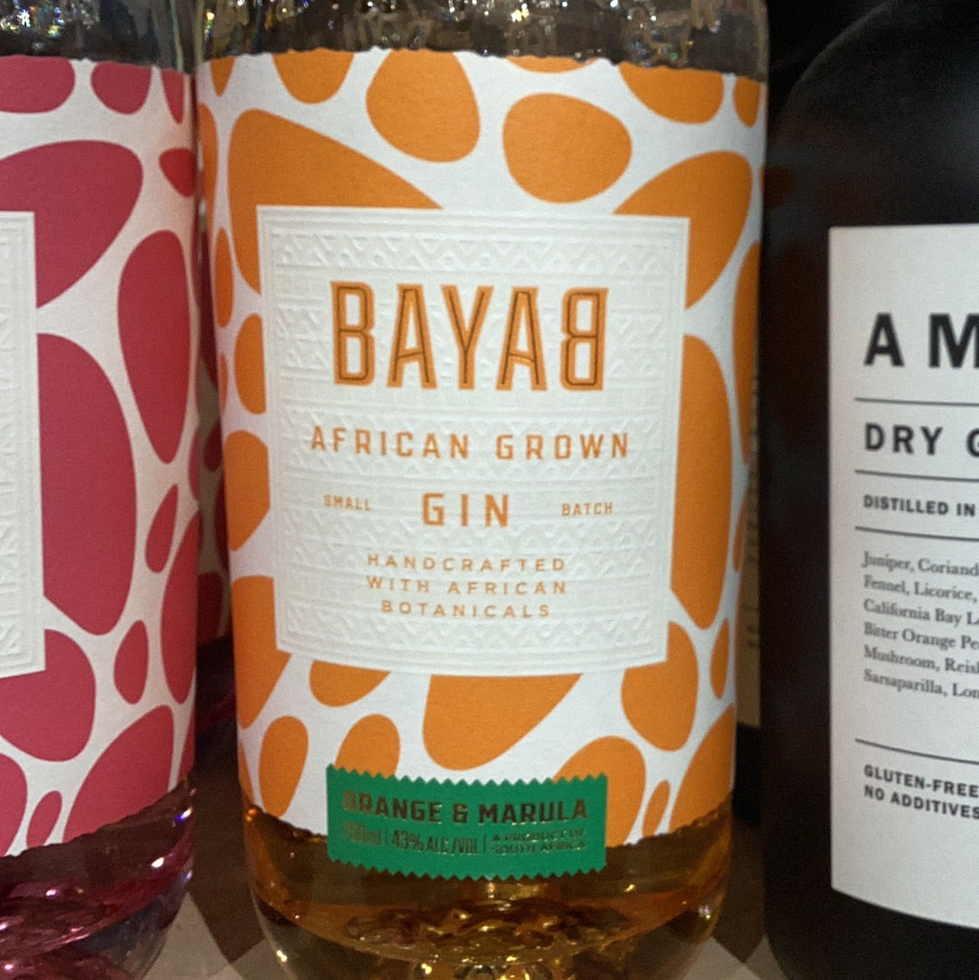 Bayab African Gin Orange and Marula 750ml