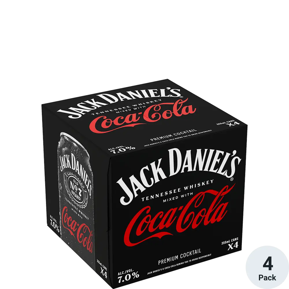 Jack Daniel's & Coke Can (4pk)