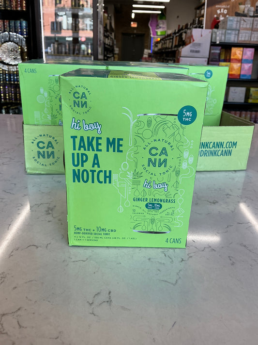 Cann Ginger Lemongrass 5mg THC 4 Pack