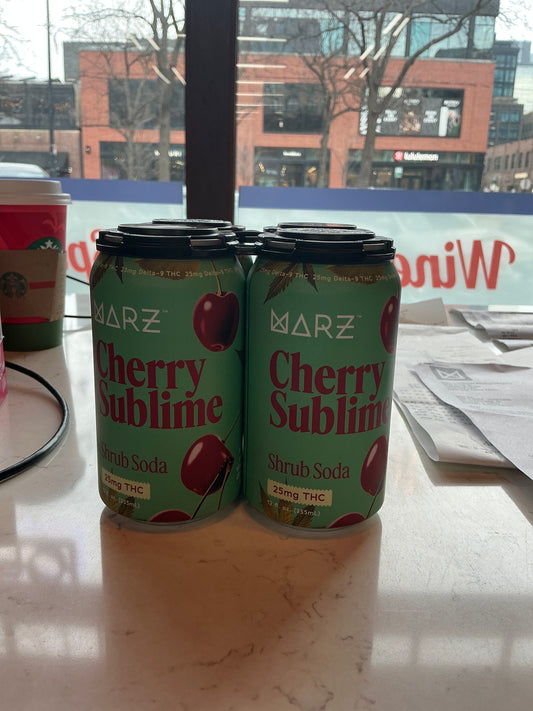 Marz Cherry Sublime 25mg THC Soda 4Pack