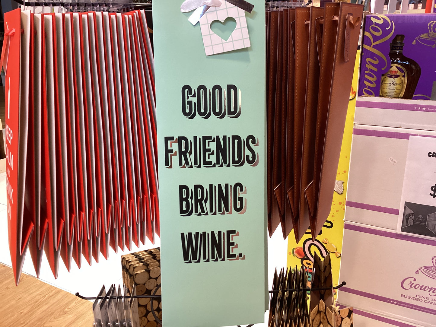 Good Friends Bring Wine Wine Bag