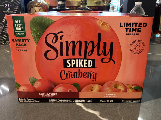 Simply Spiked Cranberry Variety 12pk cans