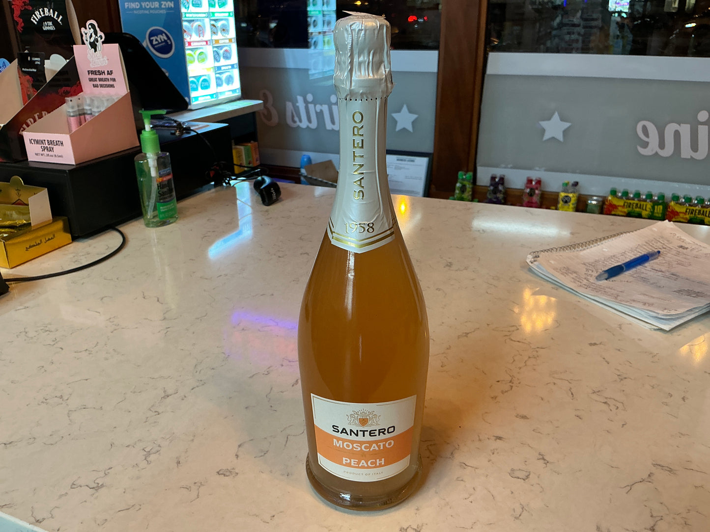 Santero Sparkling Moscato & Peach (750mL)