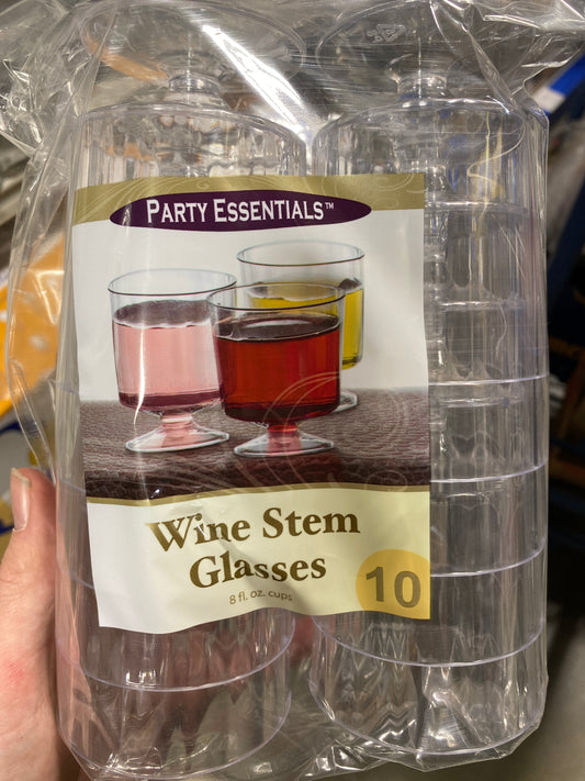 Wine Stem Glasses (10 pack)