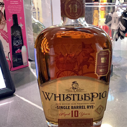Whistle Pig straight rye whiskey 10yr barrel pick