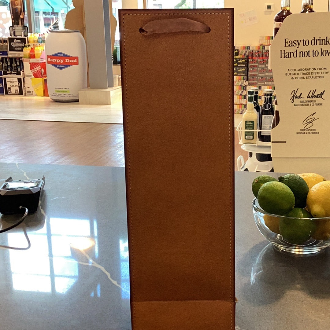 Faux Leather Wine Bag