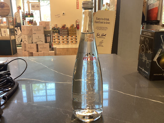 Evian glass bottle 750mL