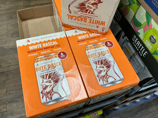 Avery Brewing “white rascal” Belgian white ale 12oz 6-pack cans