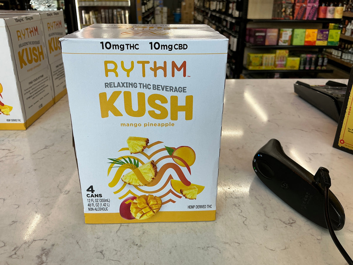 Rythm Mango Pineapple 10mg THC 4 Pack Cans