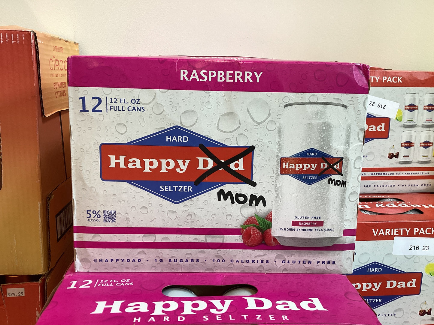 Happy Mom Raspberry Hard Seltzer (12pk)