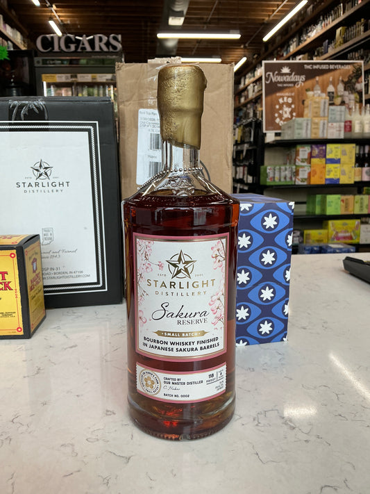 Starlight Distillery Sakura Reserve Bourbon Whiskey 750mL