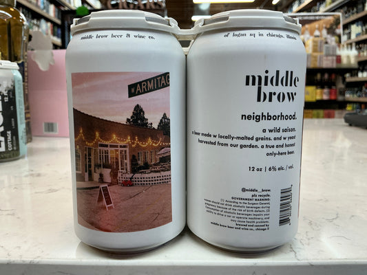 Middle Brow Neighborhood Wild Saison 12oz (4pk)