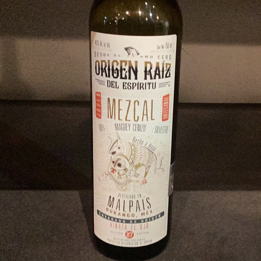 Origen Raiz Mezcel Cenizo Malpais (750 ML)