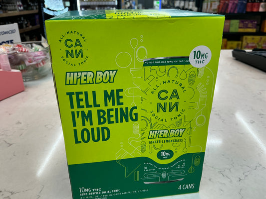 Cann Ginger Lemongrass 10mg THC 4pk cans