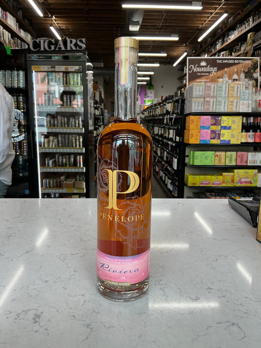 Penelope “Riviera” American Whiskey finished in rose Casks 750mL