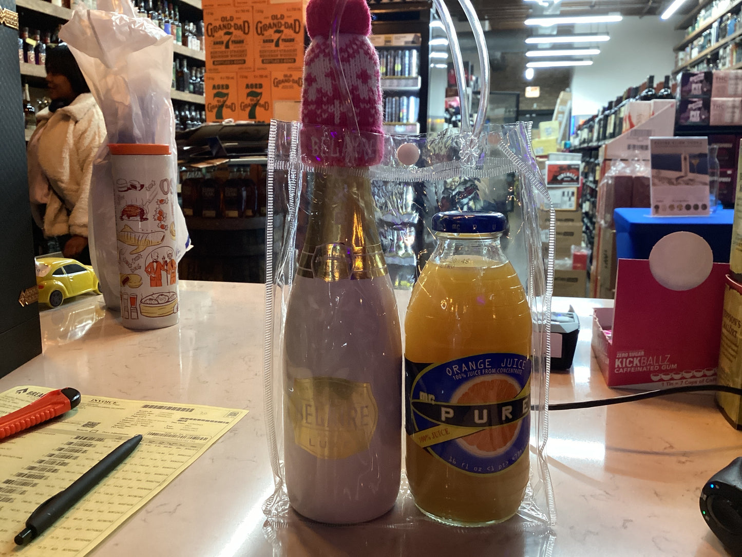 Belaire Luxe Plastic Bag Gift Set (375mL & Juice)