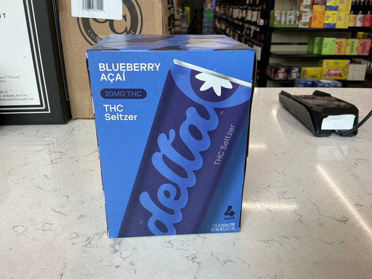 Delta Blueberry Açaí Cannabis Water 20mg - 4 Pack