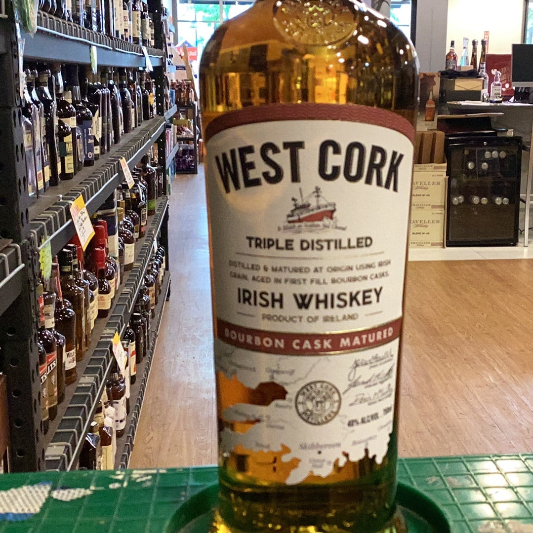 West Cork Irish Whiskey Bourbon Cask 80 Proof (750 ML)