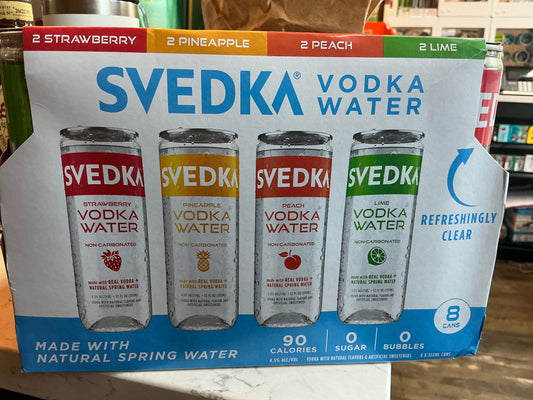 Svedka Vodka Water 8pk cans