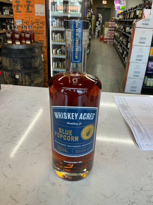Whiskey Acres “Blue Popcorn” Bourbon 750mL