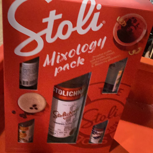Stoli Mixology Pack with Vanilla, Orange, Salted Caramel, and Blueberry Miniatures