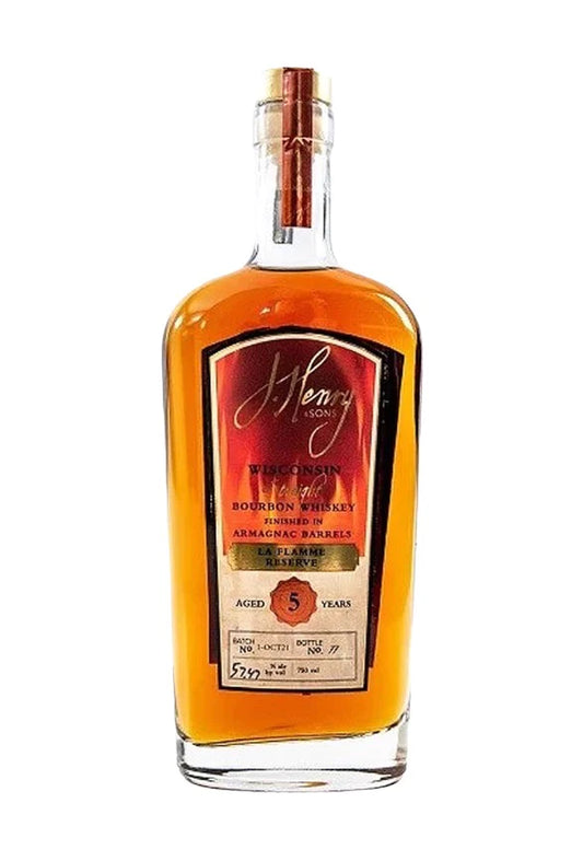 J. Henry Wisconsin Straight Bourbon Whiskey La Flamme Reserve 5yr (750mL)