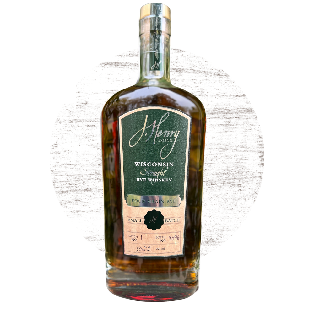 J. Henry Four Grain Rye Wisconsin Whiskey (750mL)