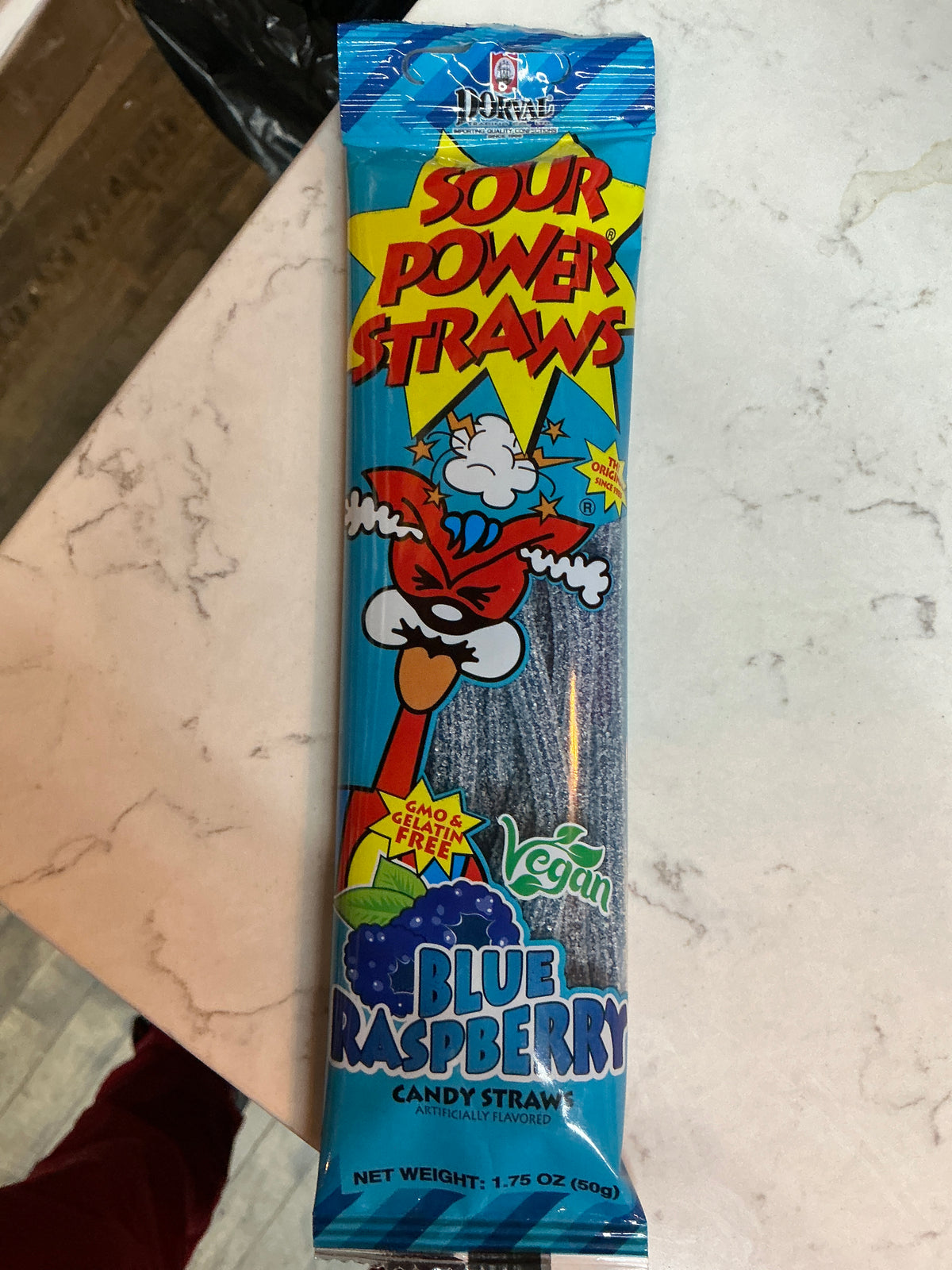 Sour Power Straws Blue Raspberry
