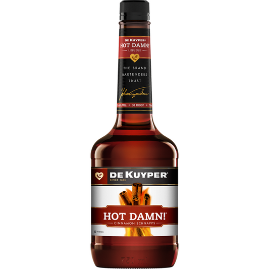 DeKuyper HOT DAMN! 100 Hot Cinnamon Schnapp Liqueur (200 ml, 750 ml, 1L)