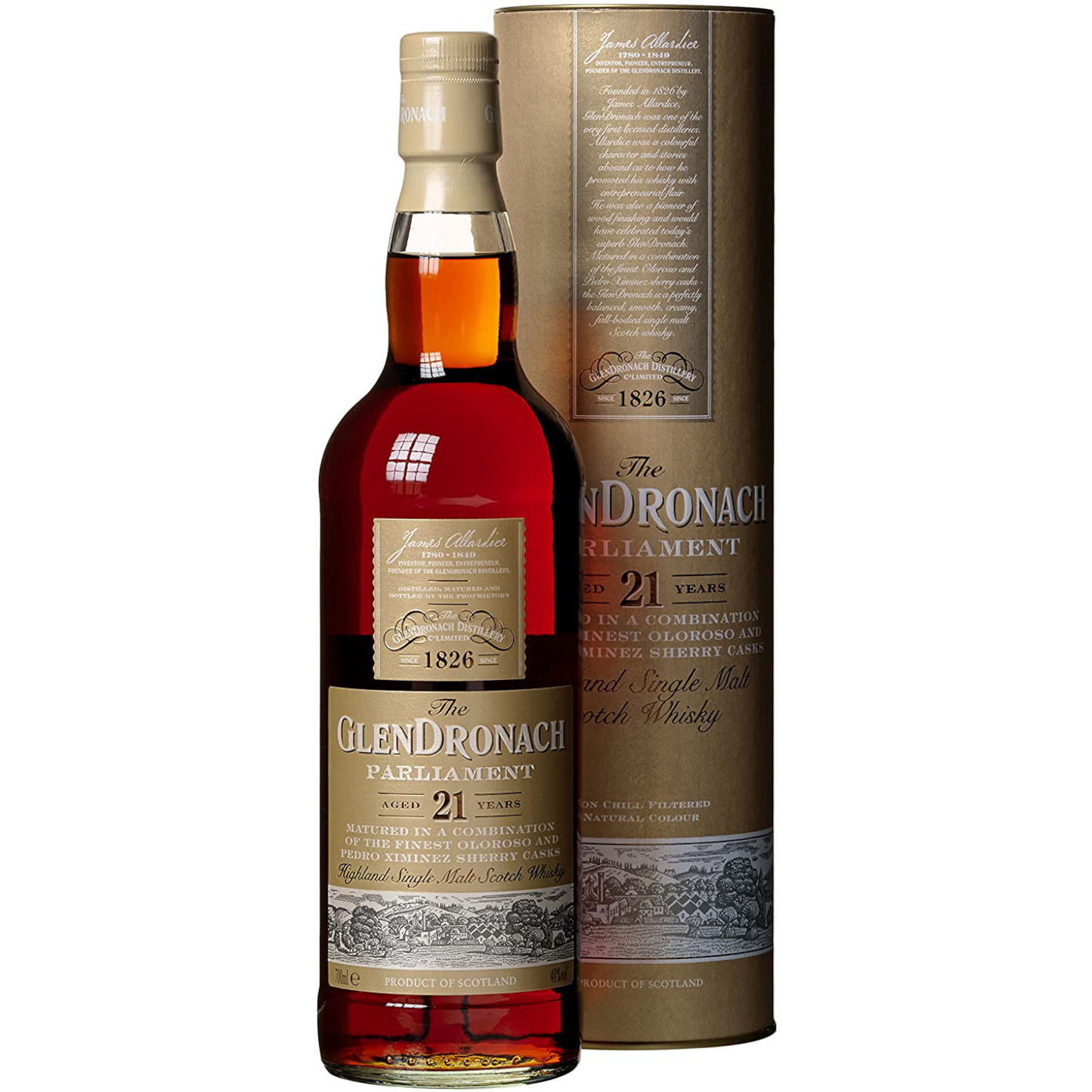 The Glendronach Parliament 21 Year Single Malt Scotch Whiskey (750mL)