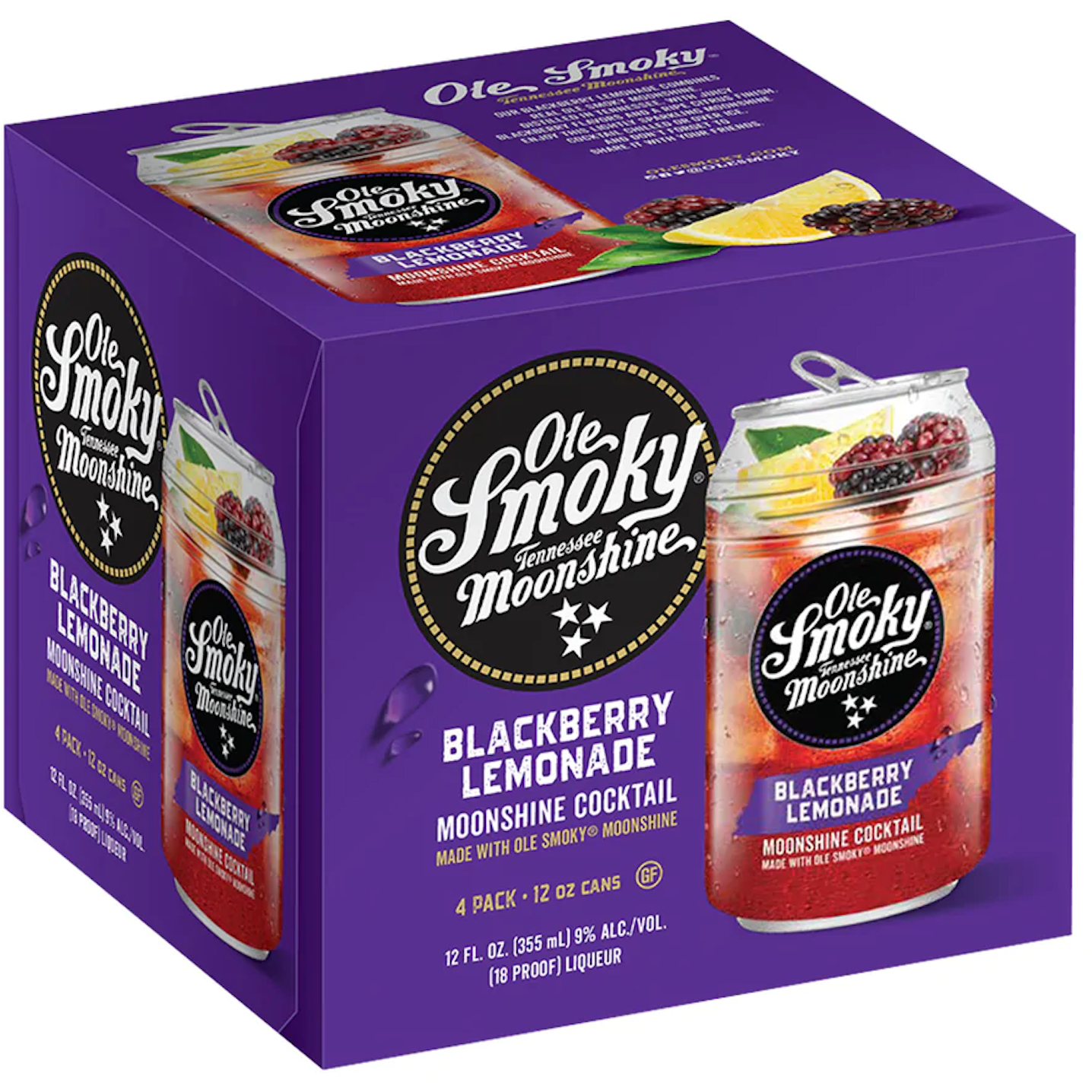 Ole Smoky Blackberry Lemonade Moonshine Cocktail (4pk)