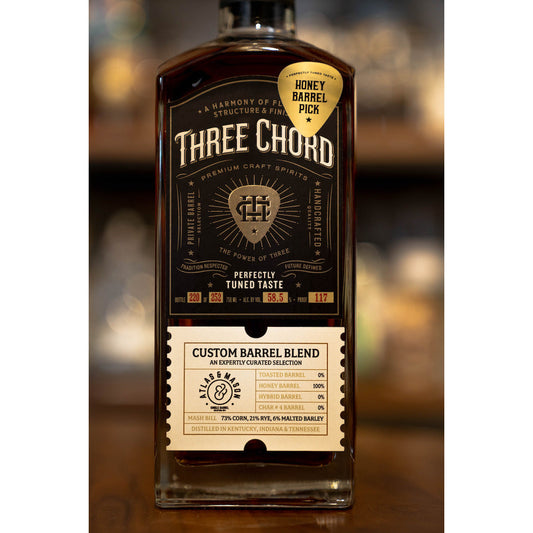 Three Chord Custom Barrel Blend Whiskey (HONEY) - Atlas & Mason WC & Keg N Bottle Private Barrel Pick 750 ml