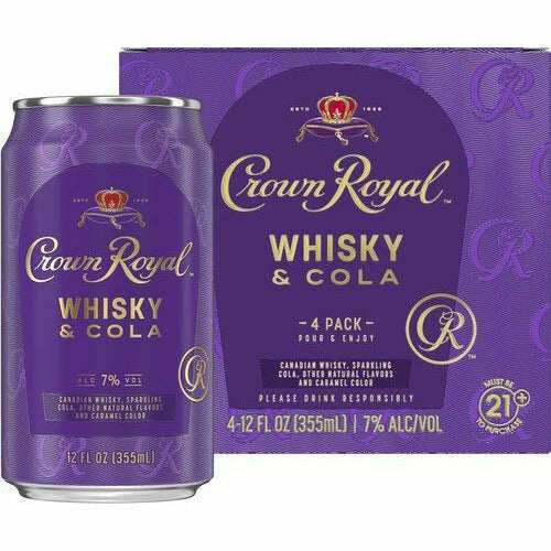 Crown Royal Whisky with Cola Cocktail - 4pk/12 fl oz Cans
